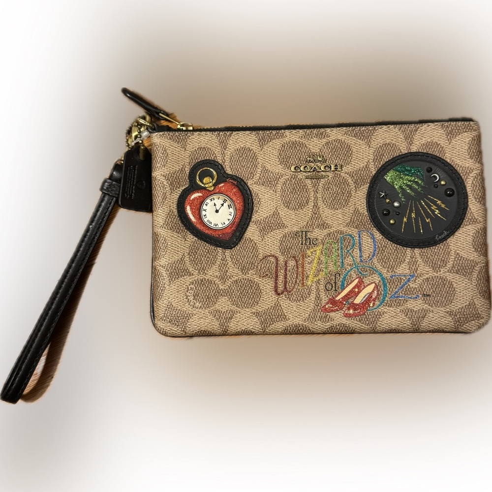 Coach wizard of oz patchwork wristlet